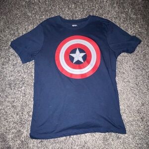 Marvel Navy Captain America Shield Tee